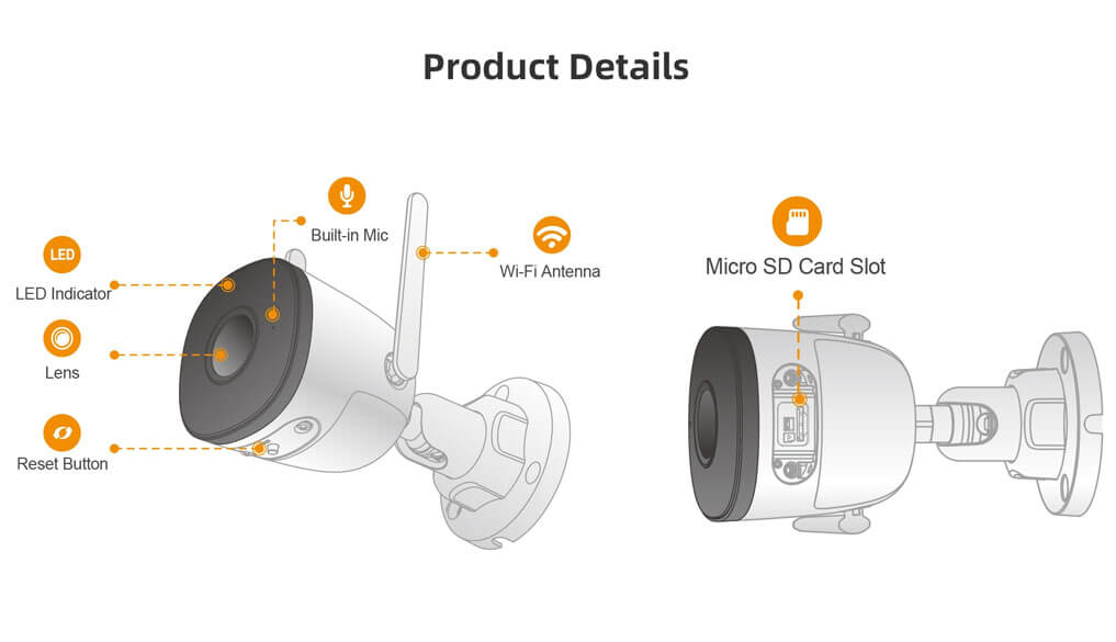 imou bullet 2c 4mp ip camera product details