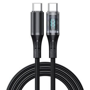 APEX 7A 66W FAST CHARGE CABLE TYPEC-TYPEC 66W DISPLAY NYLON BRAIDED