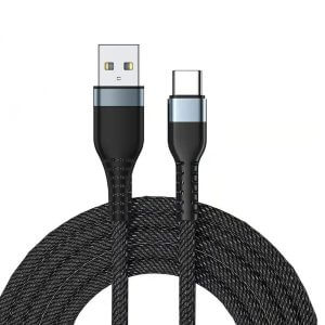 APEX 6A 66W FAST CHARGE CABLE USBA-TYPEC 66W NYLON BRAIDED