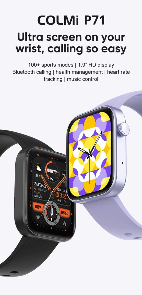 p71 colmi smartwatch tft screen