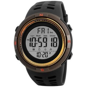 Skmei 1251 ψηφιακό ρολόι μπαταρίας (browngold)