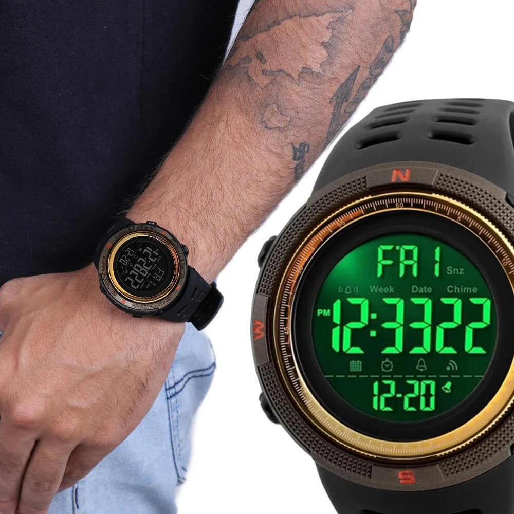 SKMEI 1251 brown gold DIGITAL WATCH