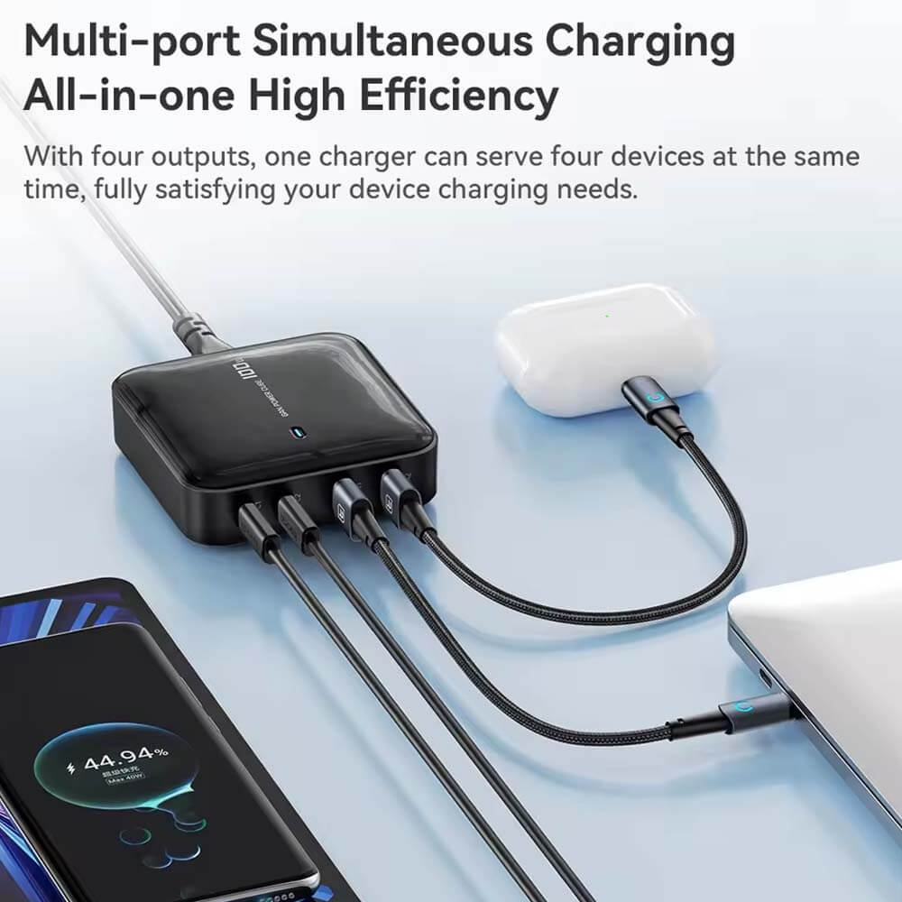 toocki 100w gan charger 4 PORTS FAST CHARGE